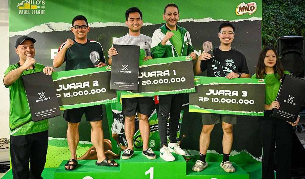MILO’s Padel League, Tim Gonzo x Padelwell Raih Juara